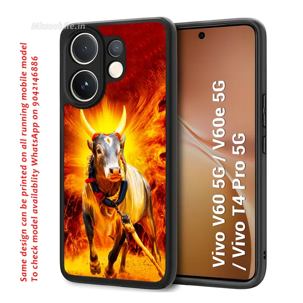 jallikattu_kaalai_on_fire_background_Design_Printed_Premium_Glossy_Back_Case_Cover_With_Camera_Protection_For_Vivo_V60_5G_/_V60e_/_T4_Pro_5G_MK000606_Bx