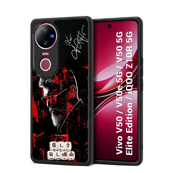 Tamil_Actor_Ajith_Kumar_Thala_Ak_Daredevil_Poster_With_Signature_Design_Printed_Premium_Glossy_Back_Case_Cover_With_Camera_Protection_For_Vivo_V50_/_V50e_/_V50_5g_Elite_Edition_/_iQOO_Z10r_5g_MK000608_Bx