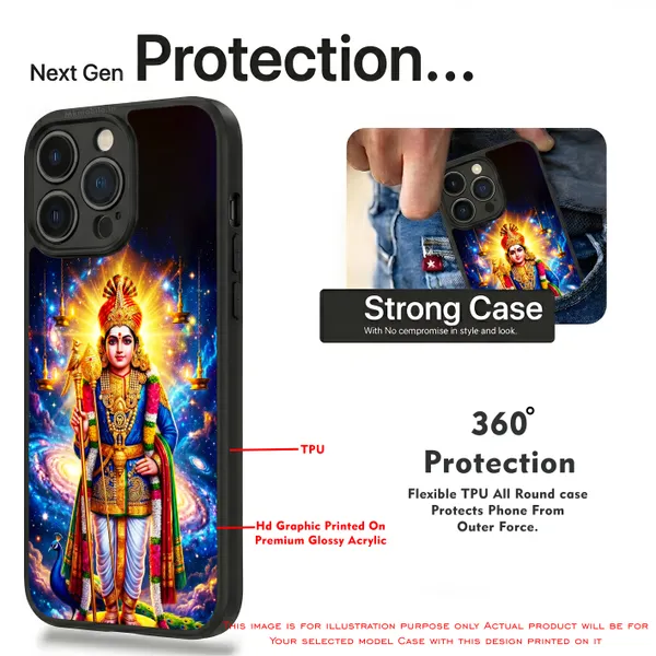 Lord_Murugan_in_Raja_Raja_Alangaram_Design_Printed_Premium_Glossy_Back_Case_Cover_With_Camera_Protection_MK000617_Bx