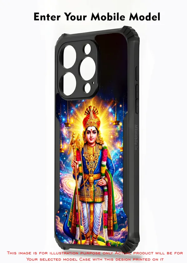 Lord_Murugan_in_Raja_Raja_Alangaram_Design_Printed_Bumper_Glossy_Back_Case_Cover_With_Camera_Protection_MK000617_Ip