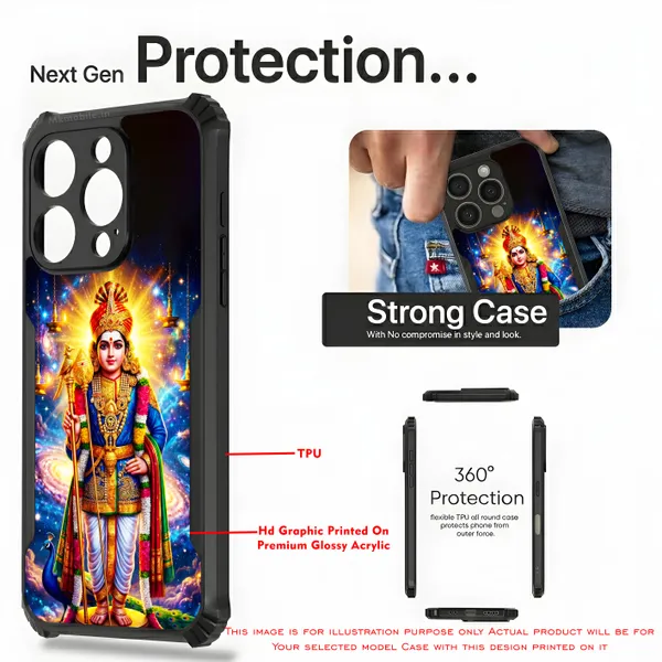 Lord_Murugan_in_Raja_Raja_Alangaram_Design_Printed_Bumper_Glossy_Back_Case_Cover_With_Camera_Protection_MK000617_Ip