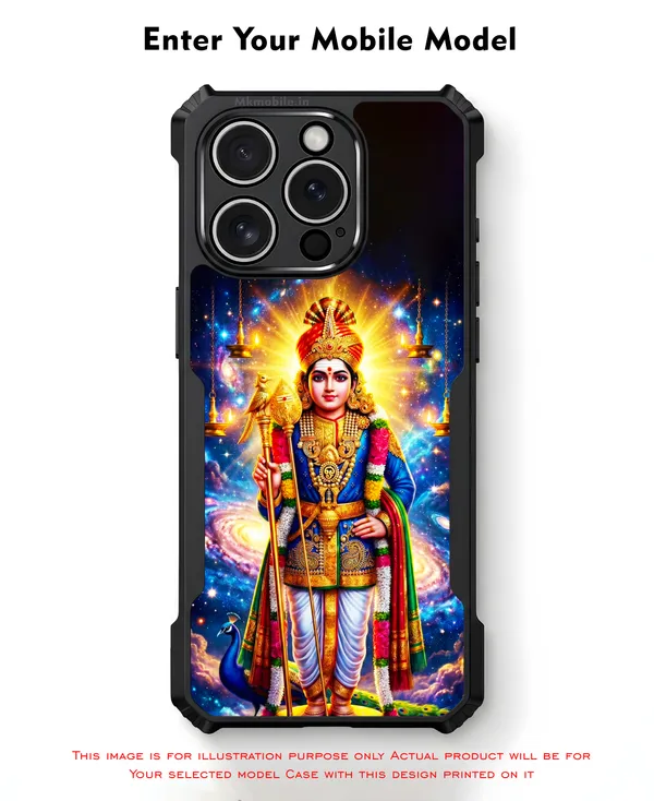 Lord_Murugan_in_Raja_Raja_Alangaram_Design_Printed_Bumper_Glossy_Back_Case_Cover_With_Camera_Protection_MK000617_Ip