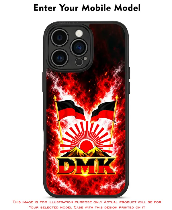 Dmk_Logo_With_Flag_Design_Printed_Premium_Glossy_Back_Case_Cover_With_Camera_Protection_MK000620BX