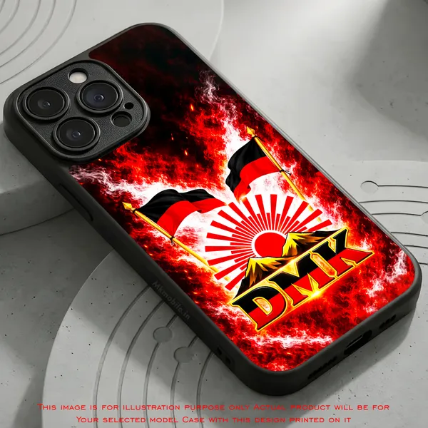 Dmk_Logo_With_Flag_Design_Printed_Premium_Glossy_Back_Case_Cover_With_Camera_Protection_MK000620BX