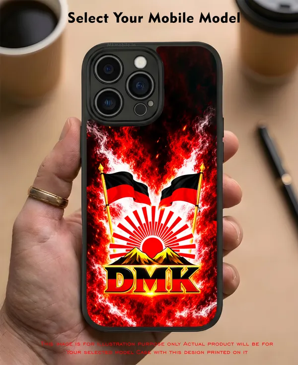 Dmk_Logo_With_Flag_Design_Printed_Premium_Glossy_Back_Case_Cover_With_Camera_Protection_MK000620_Bx