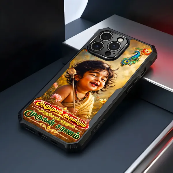 Murugan_With_Tamil_Text_arumugam_arulidum_anuthinamum_erumugam_and_Mayilum_Velum_Logo_Design_Printed_Bumper_Glossy_Back_Case_Cover_With_Camera_Protection_MK000623_Ip