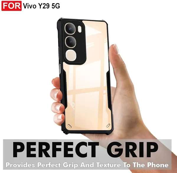 Back_Case_Cover_For_Vivo_Y29_5g_Slim_Anti_Yellow_Protective_Shock_Proof_Bumper_Hybrid_Pc_With_Tpu_Frame_Transparent_Clear