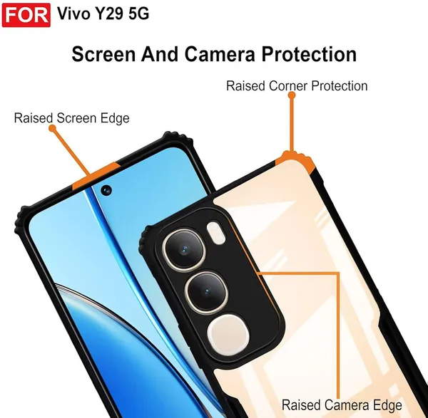 Back_Case_Cover_For_Vivo_Y29_5g_Slim_Anti_Yellow_Protective_Shock_Proof_Bumper_Hybrid_Pc_With_Tpu_Frame_Transparent_Clear
