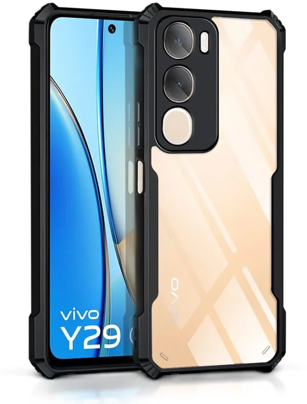 Back_Case_Cover_For_Vivo_Y29_5g_Slim_Anti_Yellow_Protective_Shock_Proof_Bumper_Hybrid_Pc_With_Tpu_Frame_Transparent_Clear