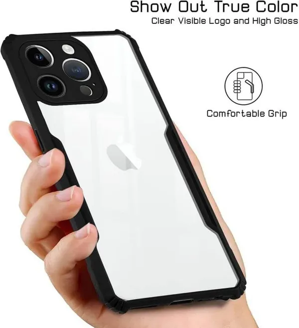 Back_Case_Cover_For_Iphone_14_Pro__Slim_Anti_Yellow_Protective___Shockproof_Bumper___Hybrid_Pc_Plus_Tpu_Frame___Transparent_Clear