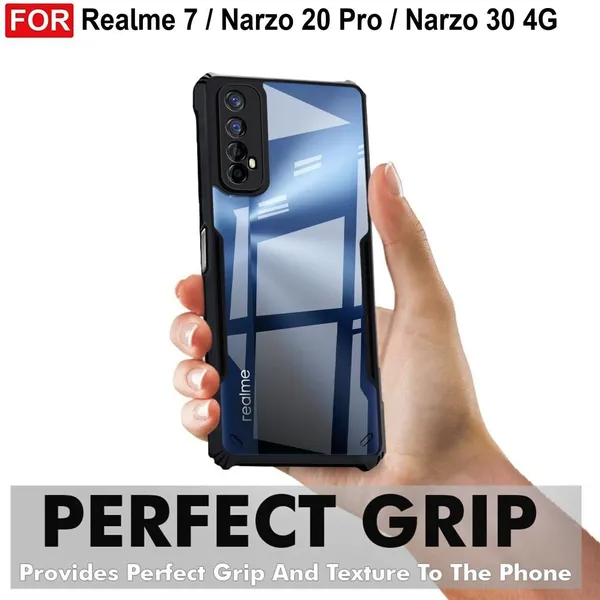 Back_Case_Cover_For_Realme_7_/_Narzo_30_4g_/_Narzo_20_Pro_Slim_Anti_Yellow_Protective_Shock_Proof_Bumper_Hybrid_Pc_With_Tpu_Frame_Transparent_Clear