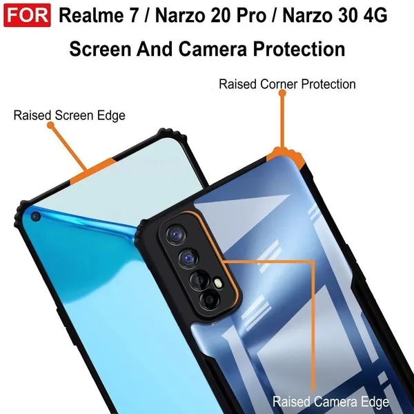 Back_Case_Cover_For_Realme_7_/_Narzo_30_4g_/_Narzo_20_Pro_Slim_Anti_Yellow_Protective_Shock_Proof_Bumper_Hybrid_Pc_With_Tpu_Frame_Transparent_Clear