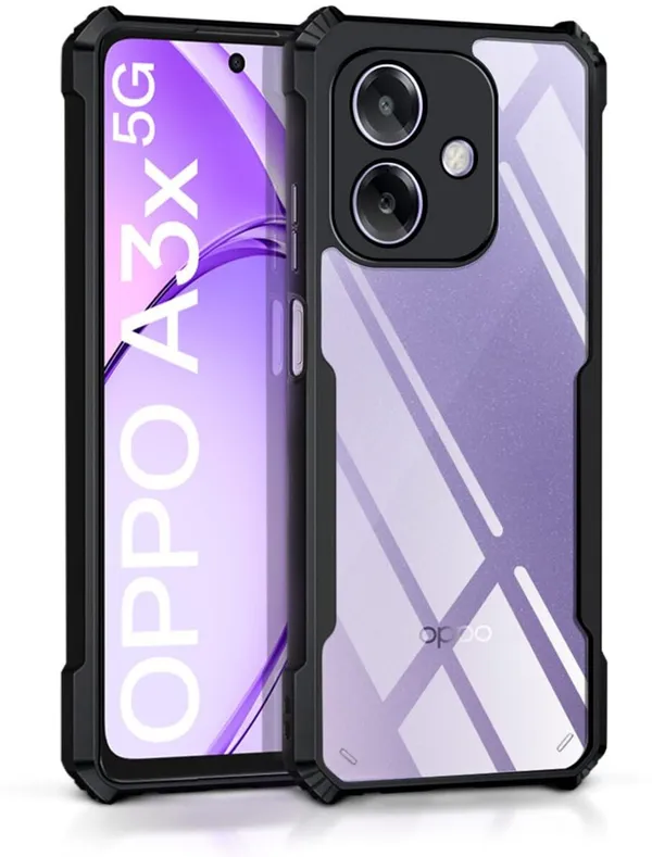 Back_Case_Cover_For_Oppo_A3x_5g__A3_5g_Slim_Anti_Yellow_Protective_Shock_Proof_Bumper_Hybrid_Pc_With_Tpu_Frame_Transparent_Clear