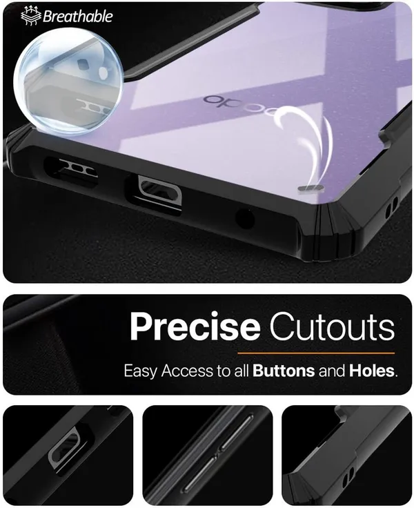 Back_Case_Cover_For_Oppo_A3x_5g__A3_5g_Slim_Anti_Yellow_Protective_Shock_Proof_Bumper_Hybrid_Pc_With_Tpu_Frame_Transparent_Clear