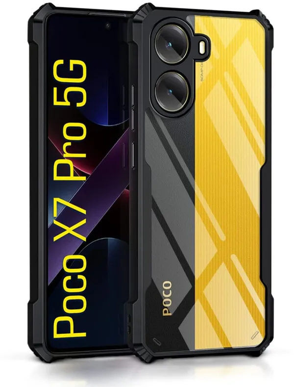 Back_Case_Cover_For_Redmi_Poco_X7_Pro_5g_Slim_Anti_Yellow_Protective_Shock_Proof_Bumper_Hybrid_Pc_With_Tpu_Frame_Transparent_Clear
