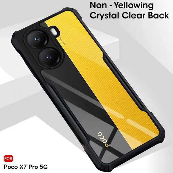 Back_Case_Cover_For_Redmi_Poco_X7_Pro_5g_Slim_Anti_Yellow_Protective_Shock_Proof_Bumper_Hybrid_Pc_With_Tpu_Frame_Transparent_Clear