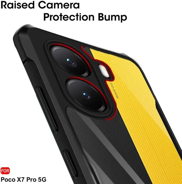 Back_Case_Cover_For_Redmi_Poco_X7_Pro_5g_Slim_Anti_Yellow_Protective_Shock_Proof_Bumper_Hybrid_Pc_With_Tpu_Frame_Transparent_Clear