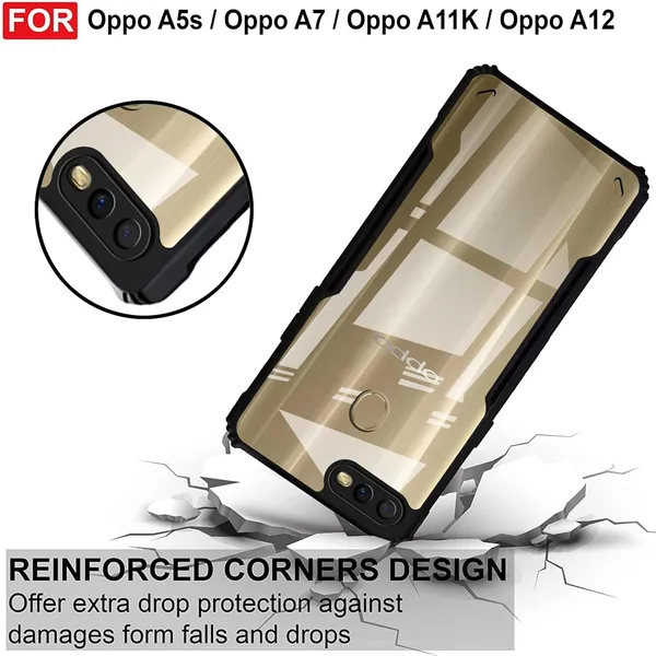 Back_Case_Cover_For_Oppo_A7__/_Oppo_A5s_/__A12__/_A11k_Slim_Anti_Yellow_Protective_Shock_Proof_Bumper_Hybrid_Pc_With_Tpu_Frame_Transparent_Clear