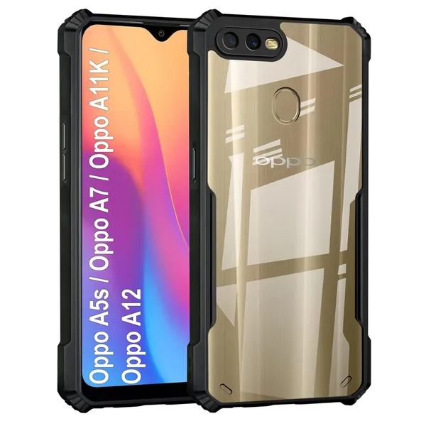 Back_Case_Cover_For_Oppo_A7__/_Oppo_A5s_/__A12__/_A11k_Slim_Anti_Yellow_Protective_Shock_Proof_Bumper_Hybrid_Pc_With_Tpu_Frame_Transparent_Clear
