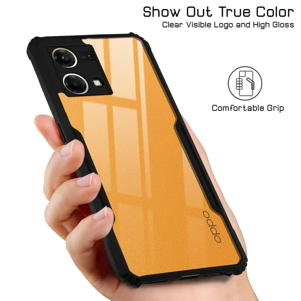 Back_Case_Cover_For_Oppo_F21_Pro_4g_/_F21s_Pro_4g_Slim_Anti_Yellow_Protective_Shock_Proof_Bumper_Hybrid_Pc_With_Tpu_Frame_Transparent_Clear