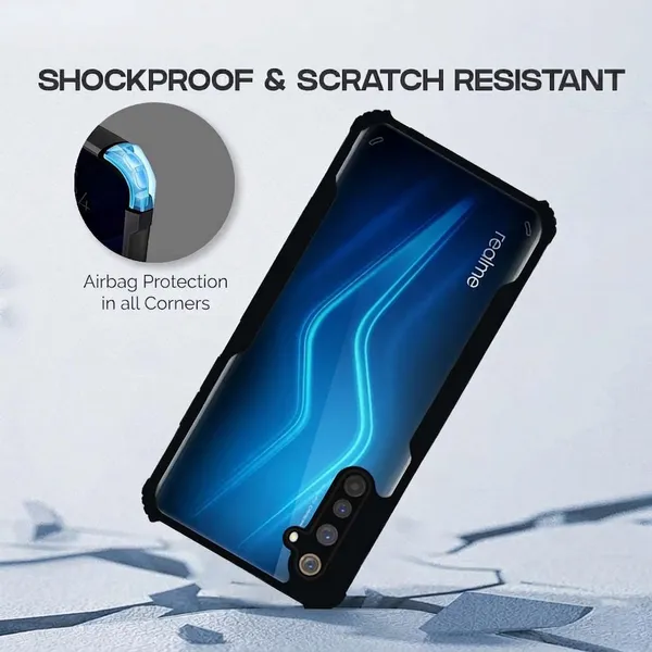 Back_Case_Cover_For_Realme_6_Pro__Slim_Anti_Yellow_Protective___Shockproof_Bumper___Hybrid_Pc_Plus_Tpu_Frame___Transparent_Clear