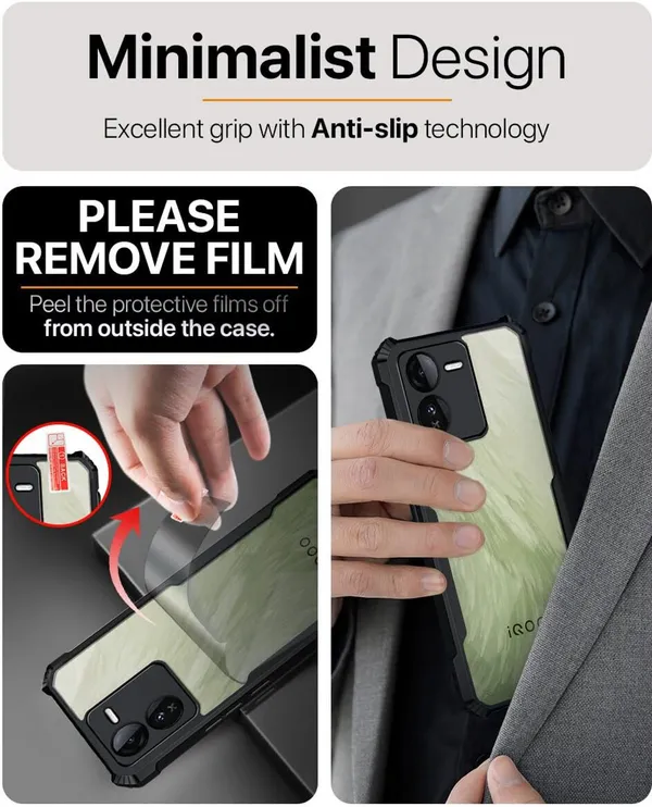Back_Case_Cover_For_Iqoo_Z9__Slim_Anti_Yellow_Protective___Shockproof_Bumper___Hybrid_Pc_Plus_Tpu_Frame___Transparent_Clear