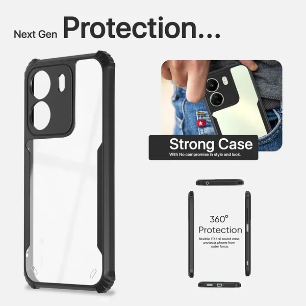 Back_Case_Cover_For_Redmi_15a_5g_Slim_Anti_Yellow_Protective_Shock_Proof_Bumper_Hybrid_Pc_With_Tpu_Frame_Transparent_Clear