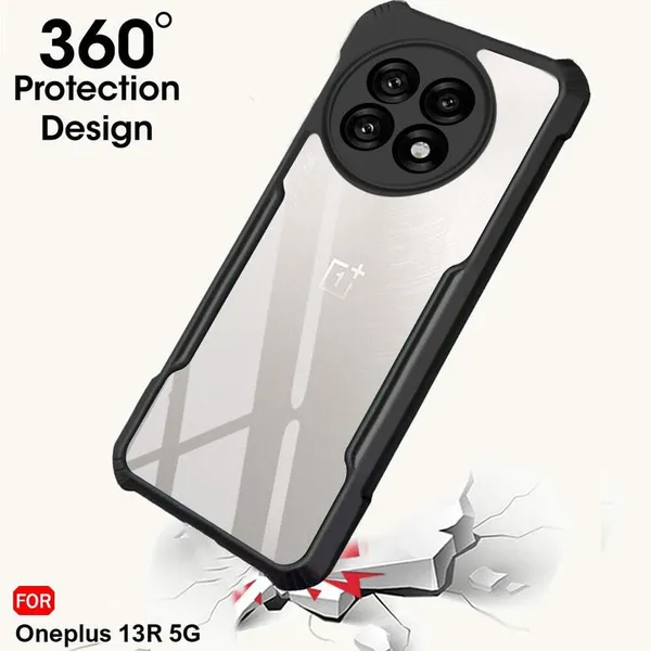 Back_Case_Cover_For_Oneplus_13r_Slim_Anti_Yellow_Protective_Shock_Proof_Bumper_Hybrid_Pc_With_Tpu_Frame_Transparent_Clear