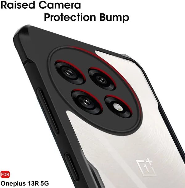 Back_Case_Cover_For_Oneplus_13r_Slim_Anti_Yellow_Protective_Shock_Proof_Bumper_Hybrid_Pc_With_Tpu_Frame_Transparent_Clear