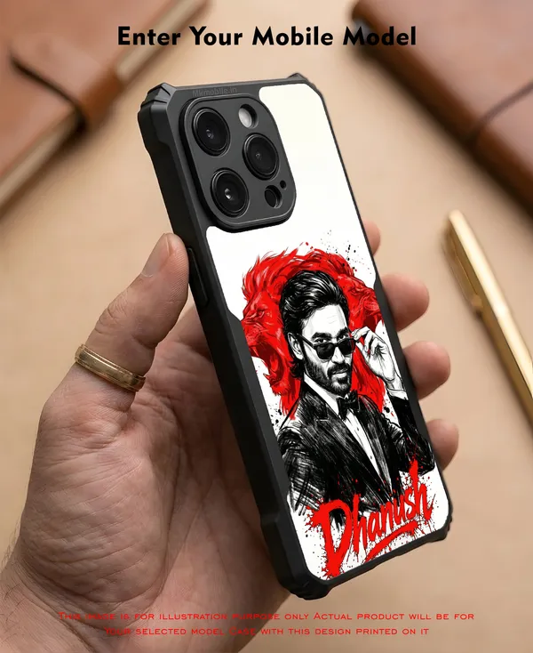 Tamil_Actor_Dhanush_Text_Design_Printed_Bumper_Glossy_Back_Case_Cover_With_Camera_Protection_MK000572_Ip