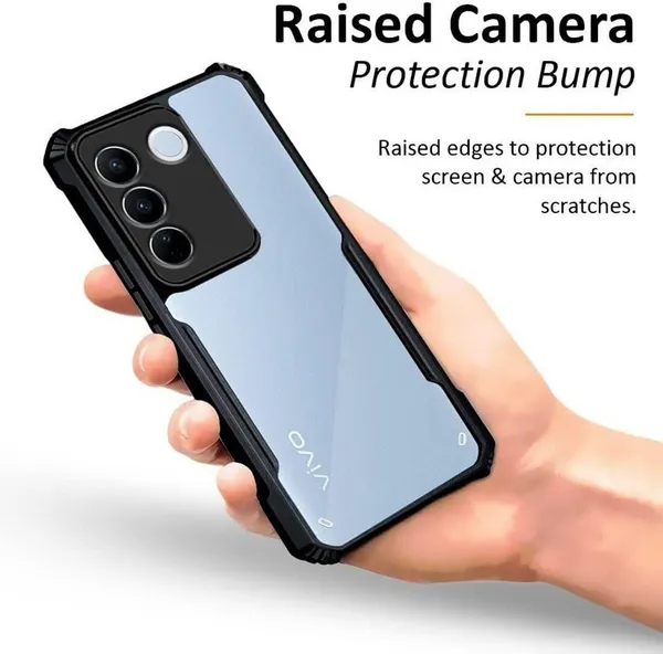 Back_Case_Cover_For_Vivo_V27_/_V27_Pro_Slim_Anti_Yellow_Protective_Shock_Proof_Bumper_Hybrid_Pc_With_Tpu_Frame_Transparent_Clear
