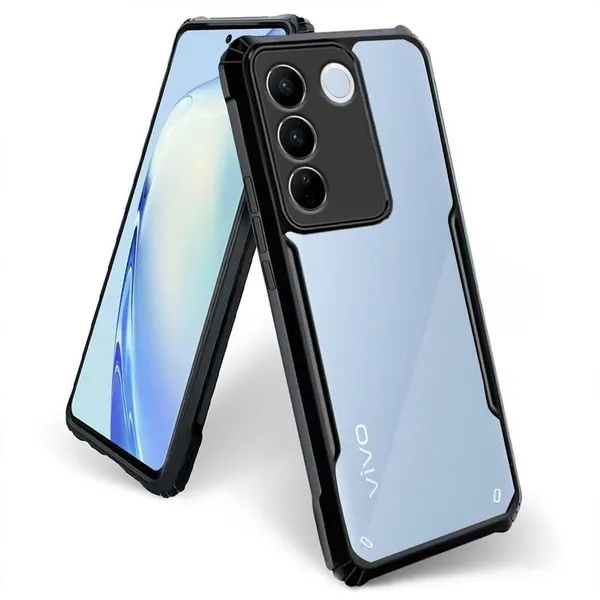 Back_Case_Cover_For_Vivo_V27_/_V27_Pro_Slim_Anti_Yellow_Protective_Shock_Proof_Bumper_Hybrid_Pc_With_Tpu_Frame_Transparent_Clear