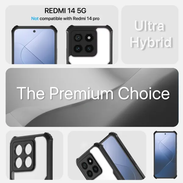 Back_Case_Cover_For_Redmi_14__Slim_Anti_Yellow_Protective___Shockproof_Bumper___Hybrid_Pc_Plus_Tpu_Frame___Transparent_Clear
