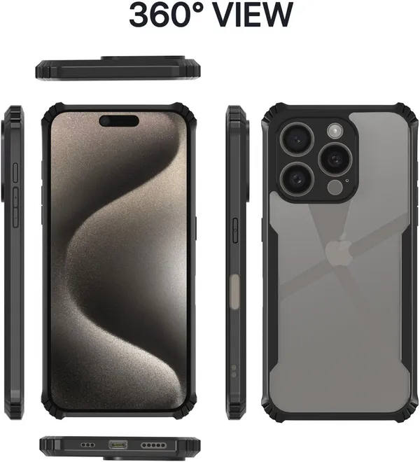 Back_Case_Cover_For_Iphone_16_Pro_Max__Slim_Anti_Yellow_Protective___Shockproof_Bumper___Hybrid_Pc_Plus_Tpu_Frame___Transparent_Clear