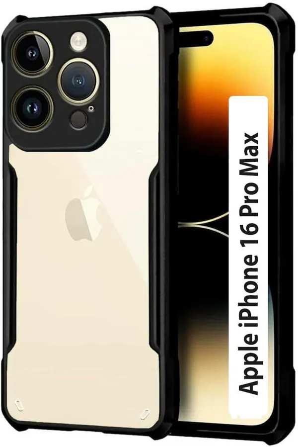 Back_Case_Cover_For_Iphone_16_Pro_Max__Slim_Anti_Yellow_Protective___Shockproof_Bumper___Hybrid_Pc_Plus_Tpu_Frame___Transparent_Clear
