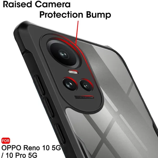 Back_Case_Cover_For_Oppo_Reno_10_Reno_10_Pro_5g_Slim_Anti_Yellow_Protective_Shock_Proof_Bumper_Hybrid_Pc_With_Tpu_Frame_Transparent_Clear