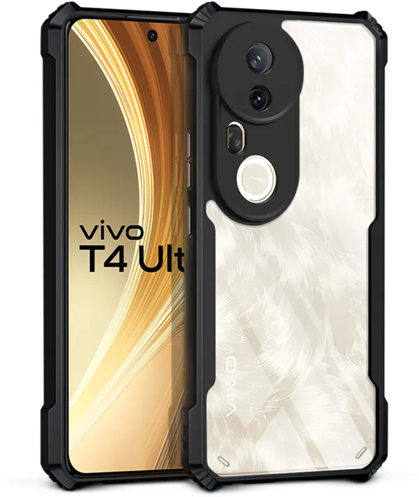 Back_Case_Cover_For_Vivo_T4_Ultra_5g_Slim_Anti_Yellow_Protective_Shock_Proof_Bumper_Hybrid_Pc_With_Tpu_Frame_Transparent_Clear