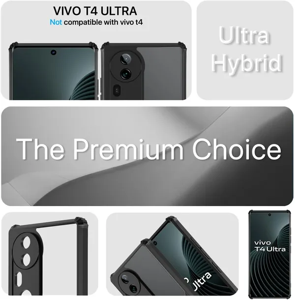 Back_Case_Cover_For_Vivo_T4_Ultra_5g_Slim_Anti_Yellow_Protective_Shock_Proof_Bumper_Hybrid_Pc_With_Tpu_Frame_Transparent_Clear