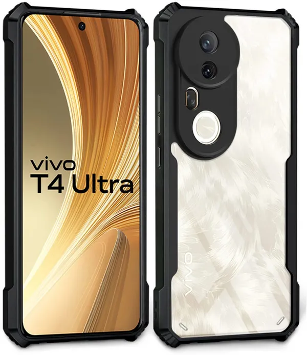 Back_Case_Cover_For_Vivo_T4_Ultra_5g_Slim_Anti_Yellow_Protective_Shock_Proof_Bumper_Hybrid_Pc_With_Tpu_Frame_Transparent_Clear