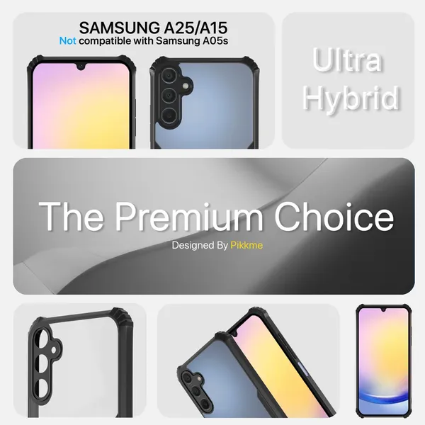 Back_Case_Cover_For_Samsung_A15_4g_5g_/_A25_5g_Slim_Anti_Yellow_Protective_Shock_Proof_Bumper_Hybrid_Pc_With_Tpu_Frame_Transparent_Clear