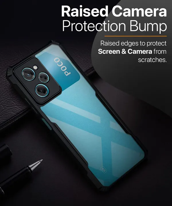 Back_Case_Cover_For_Redmi_Poco_X5_Pro_5g_Slim_Anti_Yellow_Protective_Shock_Proof_Bumper_Hybrid_Pc_With_Tpu_Frame_Transparent_Clear