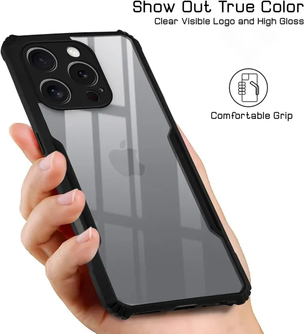 Back_Case_Cover_For_Iphone_16_Pro__Slim_Anti_Yellow_Protective___Shockproof_Bumper___Hybrid_Pc_Plus_Tpu_Frame___Transparent_Clear