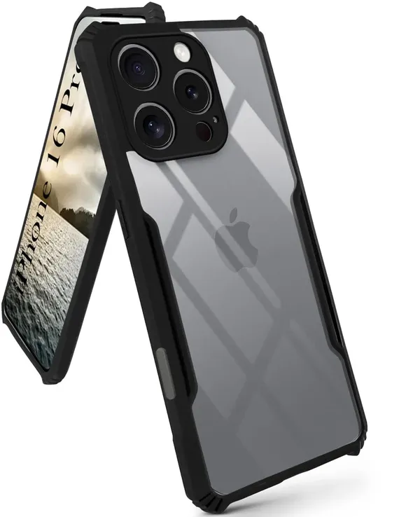Back_Case_Cover_For_Iphone_16_Pro__Slim_Anti_Yellow_Protective___Shockproof_Bumper___Hybrid_Pc_Plus_Tpu_Frame___Transparent_Clear