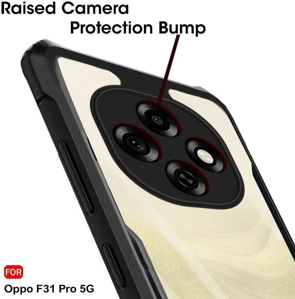 Back_Case_Cover_For_Oppo_F31_Pro__Slim_Anti_Yellow_Protective___Shockproof_Bumper___Hybrid_Pc_Plus_Tpu_Frame___Transparent_Clear