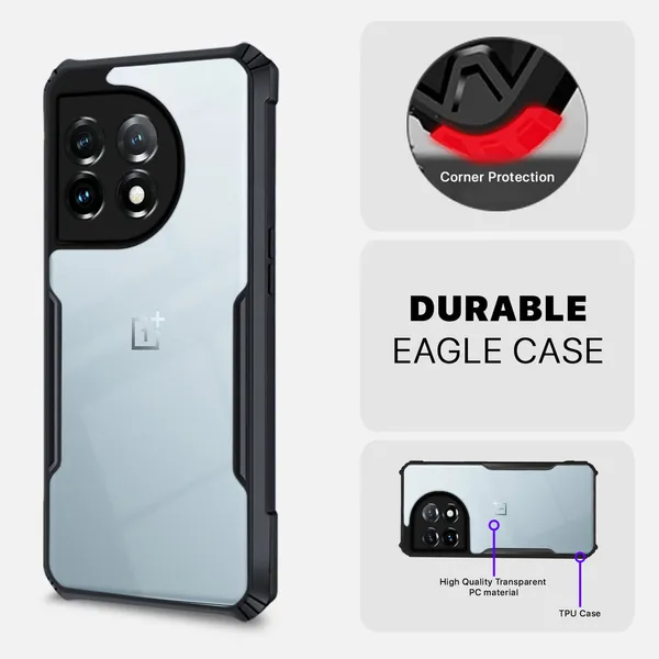 Back_Case_Cover_For_Oneplus_11r_5g_Slim_Anti_Yellow_Protective_Shock_Proof_Bumper_Hybrid_Pc_With_Tpu_Frame_Transparent_Clear