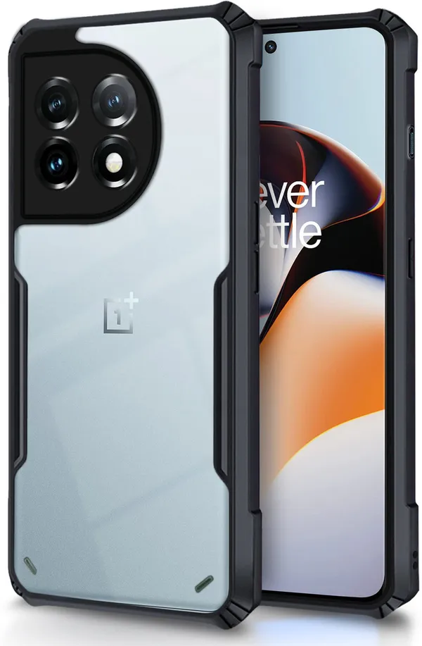 Back_Case_Cover_For_Oneplus_11r_5g_Slim_Anti_Yellow_Protective_Shock_Proof_Bumper_Hybrid_Pc_With_Tpu_Frame_Transparent_Clear