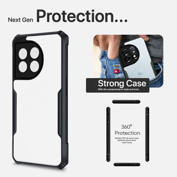 Back_Case_Cover_For_Oneplus_11r_5g_Slim_Anti_Yellow_Protective_Shock_Proof_Bumper_Hybrid_Pc_With_Tpu_Frame_Transparent_Clear