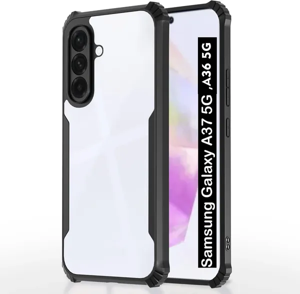 Back_Case_Cover_For_Samsung_A37_5g__A36_5g_Slim_Anti_Yellow_Protective_Shock_Proof_Bumper_Hybrid_Pc_With_Tpu_Frame_Transparent_Clear
