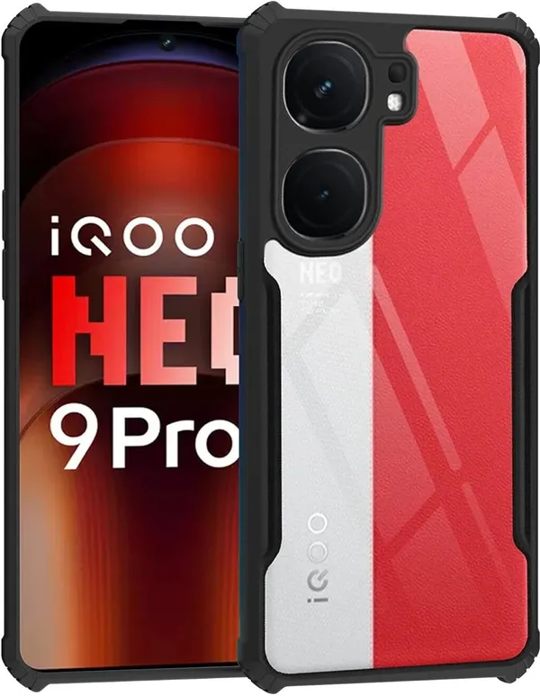 Back_Case_Cover_For_Iqoo_Neo_9_/_9_Pro_Slim_Anti_Yellow_Protective_Shock_Proof_Bumper_Hybrid_Pc_With_Tpu_Frame_Transparent_Clear