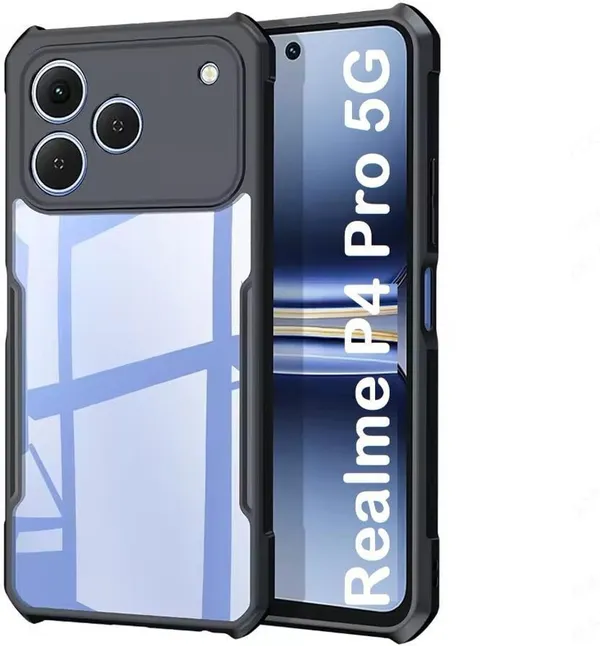 Back_Case_Cover_For_Realme_P4_Pro_5g_Slim_Anti_Yellow_Protective_Shock_Proof_Bumper_Hybrid_Pc_With_Tpu_Frame_Transparent_Clear